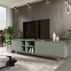 Rack Para Tv Até 75 Polegadas 100%mdf 200x55x40cm Lars Verde/