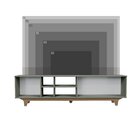 Rack Para Tv Até 75 Polegadas 100%mdf 200x55x40cm Lars Verde/