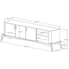 Rack Para Tv Até 75 Polegadas 140cm Com Puxador E Pés Em Made