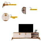 Rack Para Tv Até 75 Polegadas 140cm Com Puxador E Pés Em Made