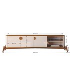 Rack Para Tv Até 75 Polegadas 140cm Com Puxador E Pés Em Made