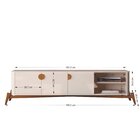 Rack Para Tv Até 75 Polegadas 140cm Com Puxador E Pés Em Made