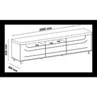 Rack Para Tv Até 75 Polegadas 200cm 2 Portas 1 Gaveta Multimó