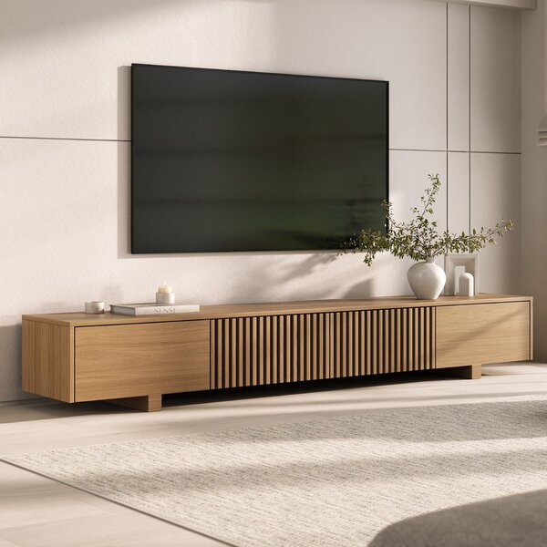 Rack Para Tv Até 75 Polegadas 210cm Portas Ripadas Aruá Cabec