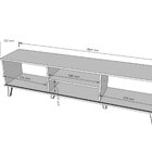 Rack Para Tv Até 75 Polegadas 2 Portas 180cm Denver Nature/of