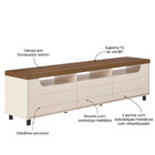 Rack Para Tv Até 75 Polegadas 2 Portas 1 Gaveta Mercury Artely