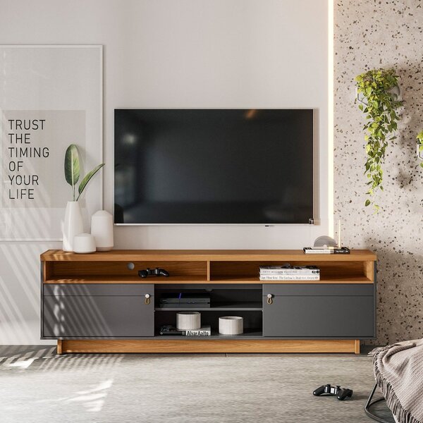 Rack Para Tv Até 75 Polegadas 2 Portas Araçatuba Linea Brasil