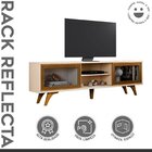 Rack Para Tv Até 75 Polegadas 2 Portas De Correr 180 Reflecta
