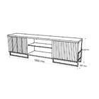 Rack Para Tv Até 75 Polegadas 2 Portas Metalic 1.8 Mobler