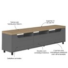 Rack Para Tv Até 75 Polegadas 2m Tampo Engrossurado Mercury C