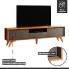Rack Para Tv Até 75 Polegadas 3 Gavetas 220cm Austria Natural