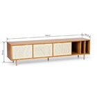 Rack Para Tv Até 75 Polegadas 3 Gavetas Madeira Maciça Palhin