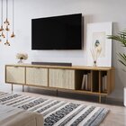 Rack Para Tv Até 75 Polegadas 3 Gavetas Madeira Maciça Palhin