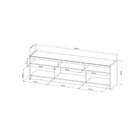 Rack Para Tv Até 75 Polegadas 3 Portas Oslo 1.8 Grigio Gloss/