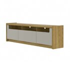 Rack Para Tv Até 75 Polegadas 3 Portas Oslo 1.8 Grigio Gloss/