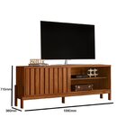 Rack Para Tv Até 75 Polegadas Bancada New Aurora Cinamomo Mel