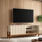 Rack Para Tv Até 75 Polegadas Bancada New Aurora Pérola Metal