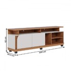 Rack Para Tv Até 75 Polegadas Boss 2 Portas Freijó/off White