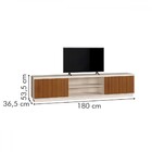 Rack Para Tv Até 75 Polegadas Com 2 Portas Ripadas Logan Off