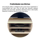 Rack Para Tv Até 75 Polegadas Com Led 2 Portas E Pés Em Madei