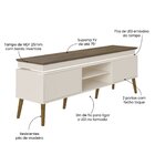 Rack Para Tv Até 75 Polegadas Com Led 2 Portas E Pés Em Madei