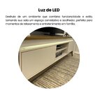 Rack Para Tv Até 75 Polegadas Com Led 2 Portas E Pés Em Madei