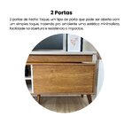 Rack Para Tv Até 75 Polegadas Com Led 2 Portas E Pés Em Madei