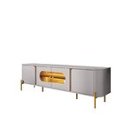 Rack Para Tv Até 75 Polegadas Com Led Bordas Arredondadas Juq