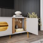 Rack Para Tv Até 75 Polegadas Com Led Bordas Arredondadas Juq