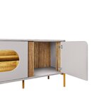 Rack Para Tv Até 75 Polegadas Com Led Bordas Arredondadas Juq