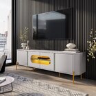 Rack Para Tv Até 75 Polegadas Com Led Bordas Arredondadas Juq