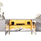 Rack Para Tv Até 75 Polegadas Com Led Bordas Arredondadas Juq