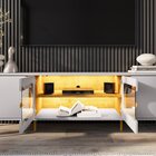 Rack Para Tv Até 75 Polegadas Com Led Bordas Arredondadas Juq