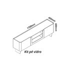 Rack Para Tv Até 75 Polegadas Com Led E Pés De Vidro 170cm Sp