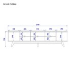 Rack Para Tv Até 75 Polegadas Com Ripado Pés Madeira Maciça F