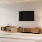 Rack Para Tv Até 75 Polegadas Extensível Até 304cm Portas Rip