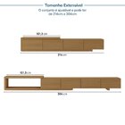 Rack Para Tv Até 75 Polegadas Extensível De 214cm A 304cm Aru