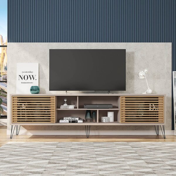 Rack Para Tv Até 75 Polegadas Industrial Retrô 220cm Em Bp Po