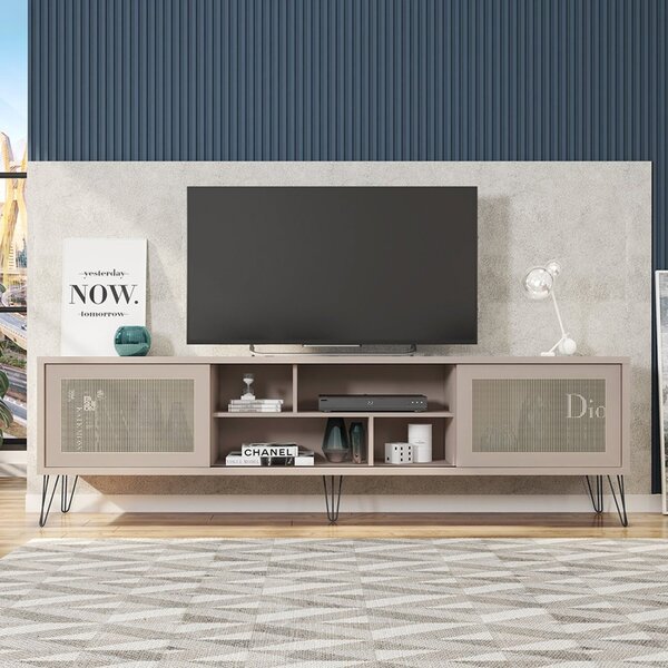 Rack Para Tv Até 75 Polegadas Industrial Retrô 220cm Em Bp Po