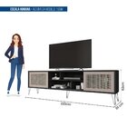 Rack Para Tv Até 75 Polegadas Industrial Retrô 220cm Em Bp Po
