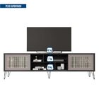 Rack Para Tv Até 75 Polegadas Industrial Retrô 220cm Em Bp Po
