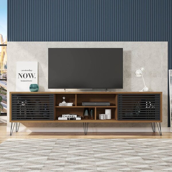 Rack Para Tv Até 75 Polegadas Industrial Retrô 220cm Em Bp Po