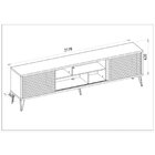 Rack Para Tv Até 75 Polegadas Industrial Retrô 220cm Em Bp Po