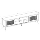Rack Para Tv Até 75 Polegadas Industrial Retrô 220cm Em Bp Po