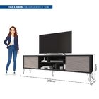 Rack Para Tv Até 75 Polegadas Industrial Retrô 220cm Em Bp Po