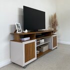 Rack Para Tv Até 75 Polegadas Ipanema 2 Portas Cinamomo/off W