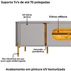 Rack Para Tv Até 75 Polegadas Juquehy 4 Portas Com Vidro E Le