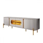 Rack Para Tv Até 75 Polegadas Juquehy 4 Portas Com Vidro E Le