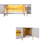 Rack Para Tv Até 75 Polegadas Juquehy 4 Portas Com Vidro E Le