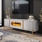 Rack Para Tv Até 75 Polegadas Juquehy 4 Portas Com Vidro E Le